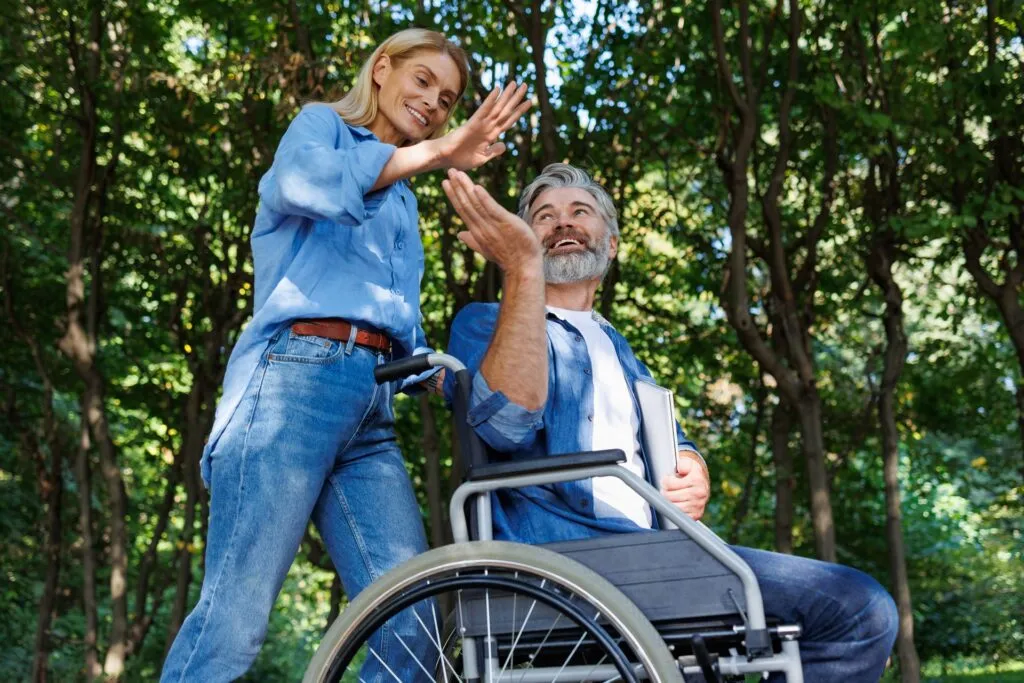 compassionate companion leading through the park 2024 03 11 19 08 28 utc